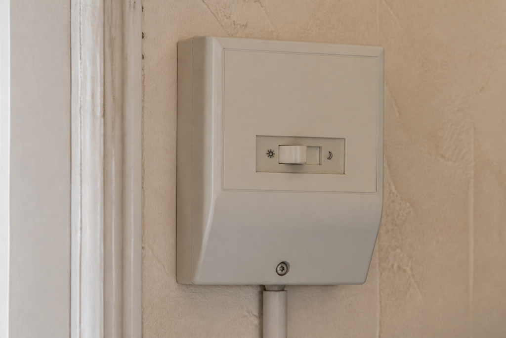 Panneau controle chauffe eau position automatique heures creuses